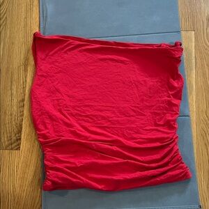 Abercrombie red off the shoulder top